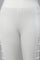 White Solid Skinny Fit Yoga Tights With Side Pockets