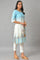 Blue Printed Straight kurta