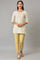 Beige Yarn-Dyed Plus Size kurta