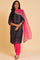 Navy Blue Festive kurta, Embroidered Salwar & Dupatta