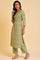 Light Green Embroidered Yoke Plus Size kurta