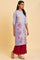 Purple Print Mix Straight Summer Kurta