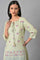 Light Green Mock Layer Printed kurta