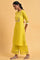 Yellow Embroidered Shantun Plus Size Festive kurta