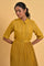 Mustard Yellow Pleated Dress