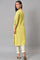 Light Green Embroidered Pintuck Summer kurta