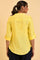 Yellow Blue Cotton Flax Top