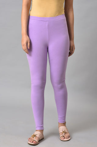 Light Purple Cotton Jersey Tights