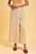 Beige Rayon Flared Kurta and Parallel Pant Set