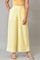 Lemonade Yellow Parallel Pants With Lace Border