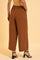 Brown Wide-Leg Pleated Trousers