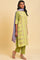 Green Floral Printed kurta Set