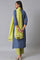 Blue Embroidered Contemporary kurta Set