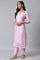 Light Purple Embroidered kurta Set