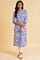 Blue Floral Printed kurta & Pants Set