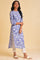 Blue Floral Printed kurta & Pants Set