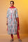 Blue Floral Printed Kurta Kansai Thread