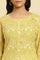 Yellow Floral Printed Cotton Kurta