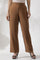 Brown Straight Fit Trouser Pants