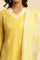 Yellow Chikankari Embroidered Kurta, Sharara And Dupatta Set