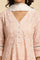 Light Pink Panelled Printed Kurta, Pants And Dupatta Set