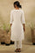 White Chikankari Shirt Kurta In Cotton Voile