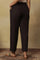 Brown Solid Straight Cotton Pant