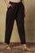 Brown Solid Straight Cotton Pant