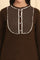 Brown Solid Embroidered Yoke Straight Winter Kurta