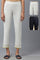Blue And White Cotton Flax Slim Pants Combo