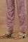 Purple Embroidered Kurta, Pants And Dupatta Set