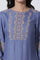 Blue Thread Embroidered Kurta And Pants Set