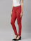 Women Solid Young Red Super Stretch Jeggings