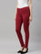 Women Solid Cherry Super Stretch Jeggings