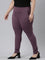 Women Solid Purple Stretch Ponte Pants