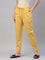 Women Solid Light Mustard Comfort Fit Cotton Pants