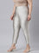 Women Solid Silver Cropped Leggings