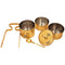 Brass Tiffin Box 3 Tier Khalai Tin Coating Set of 3 Compartments, Storage Box.