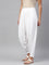 Women Solid White Patiala Pants