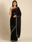 Black shimmer tissue saree with cut Dana & Swarovski embroidery