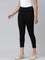 Girls Solid Black 3/4th Leggings