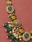 Designer Radiant Emerald Matt Kempu Necklace Set
