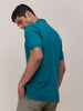 WES Casuals Teal Relaxed-Fit Polo T-Shirt