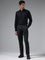 WES Formals Solid Black Relaxed Fit Shirt