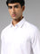 WES Formals Solid White Slim Fit Shirt