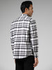 WES Casuals Charcoal Checked Slim Fit Shirt