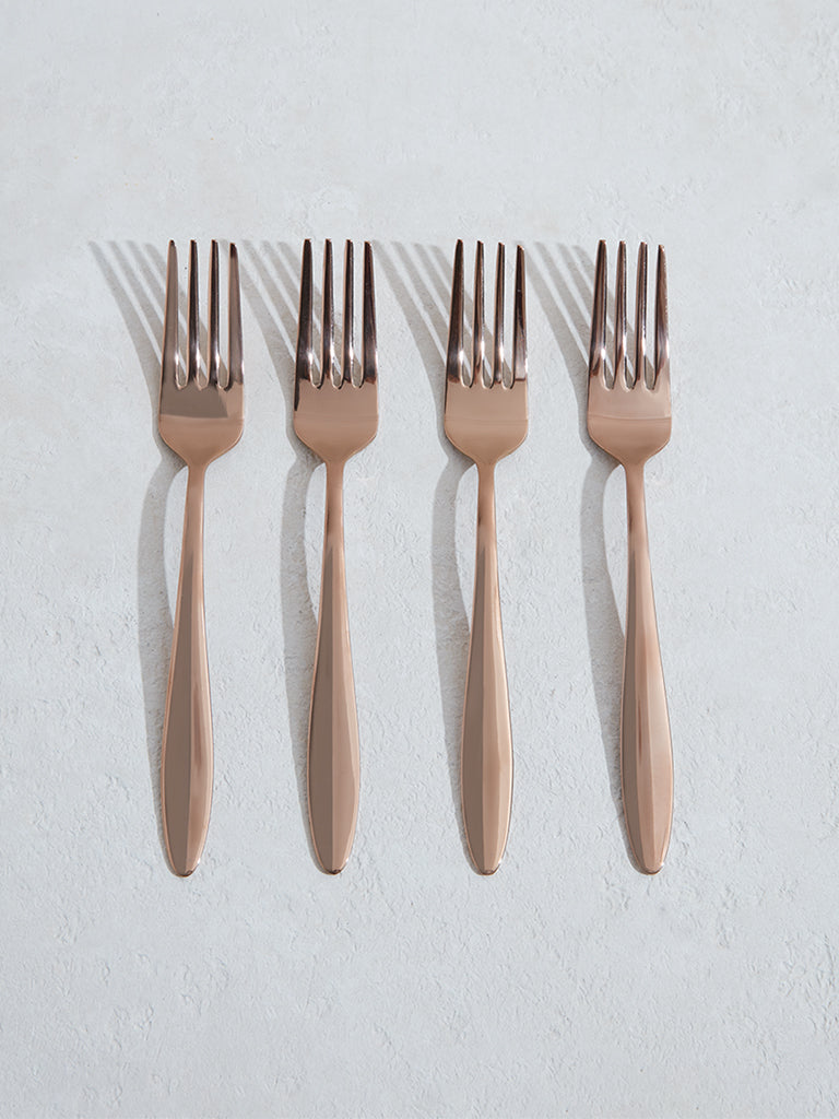 Westside Home Brown Copper Forks (Set of 4)