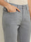 WES Casuals Grey Slim Fit Mid Rise Jeans