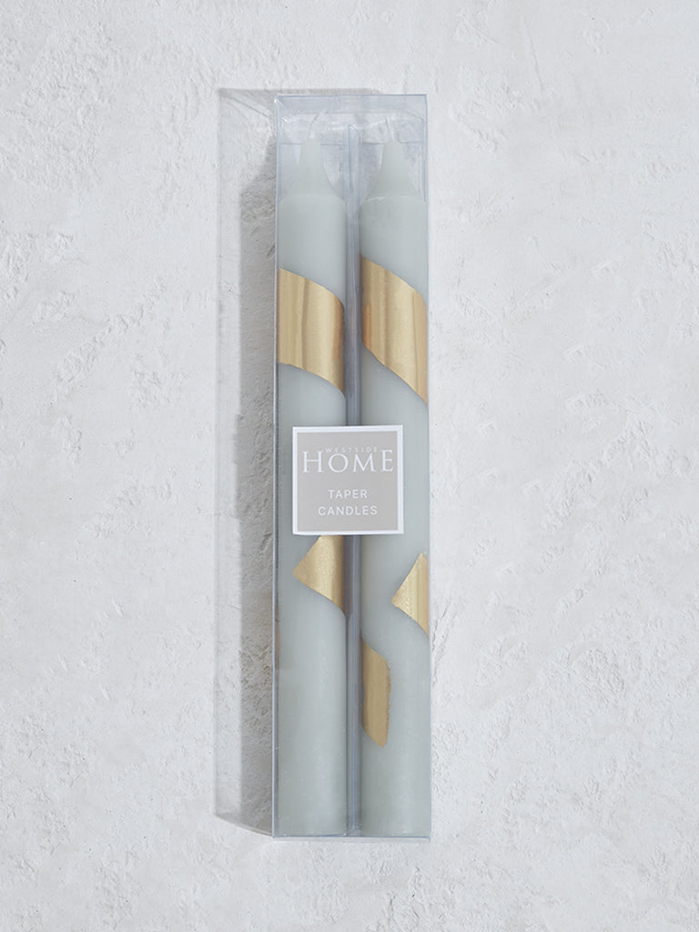 Westside Home Mint Tapered Candles (Set of 2)