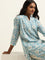 Utsa Light Blue Floral Kurta